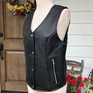 Black Leather Vest